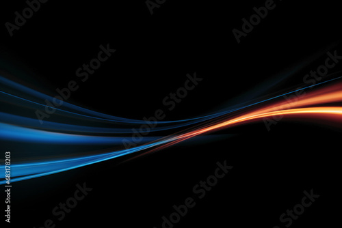 Abstract highspeed light motion effect on black background