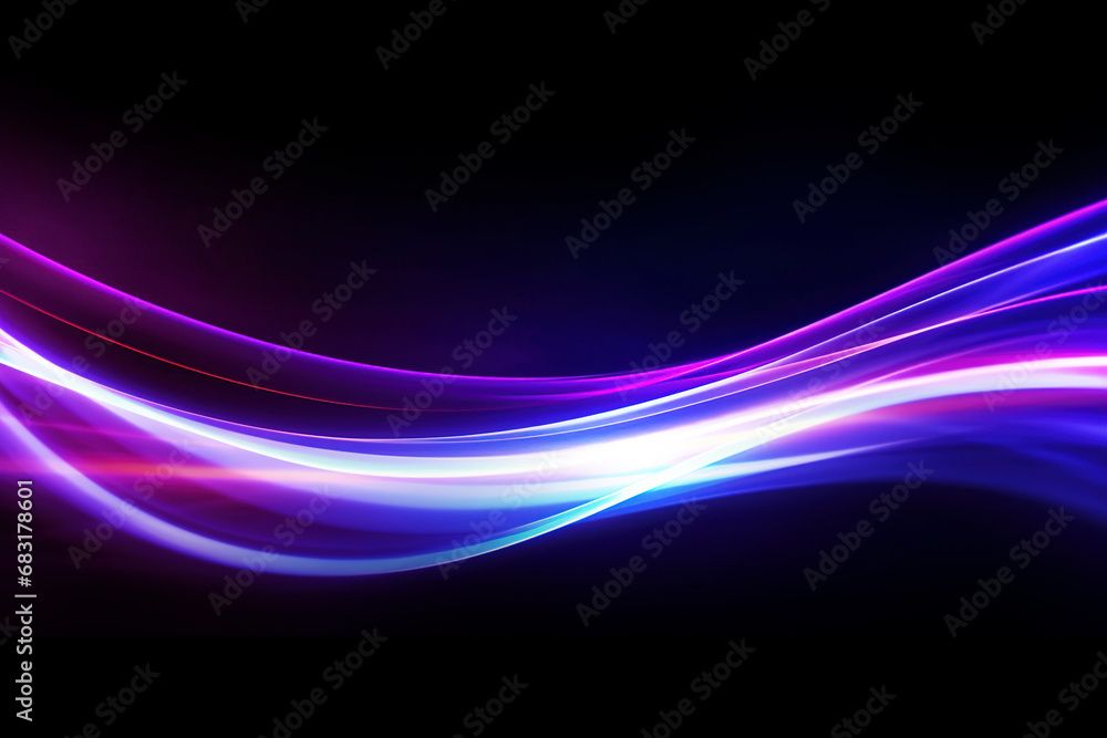 Fototapeta premium Light effect abstract highspeed light motion effect on black background