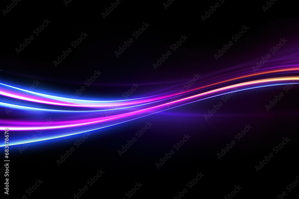 Fototapeta premium Light effect abstract highspeed light motion effect on black background