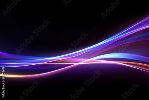 Light effect abstract highspeed light motion effect on black background