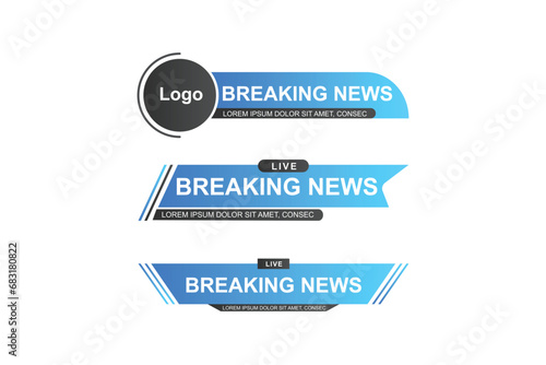 Collection of lower third set template
