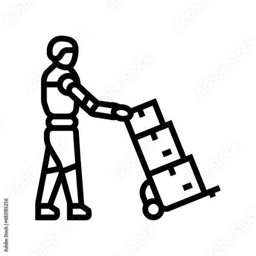 last mile delivery line icon vector. last mile delivery sign. isolated contour symbol black illustration