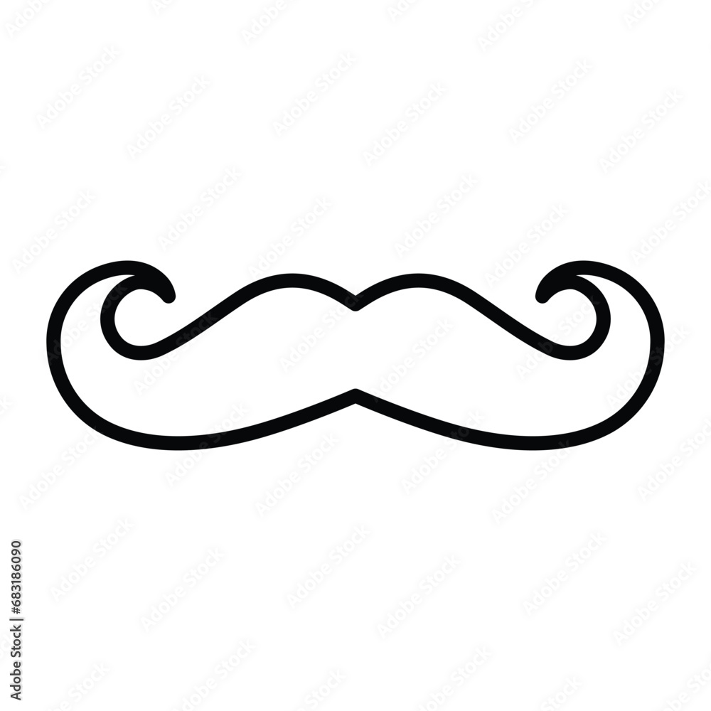 Mustache icon vector on trendy design Mustache icon vector on trendy design