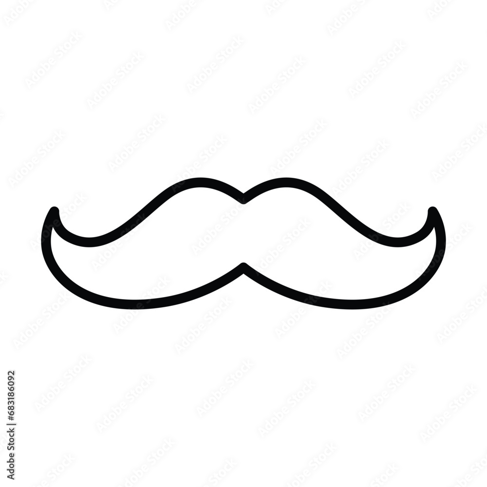Mustache icon vector on trendy design Mustache icon vector on trendy design