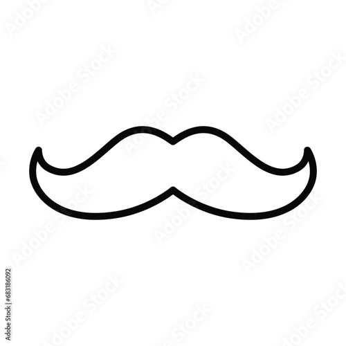Mustache icon vector on trendy design