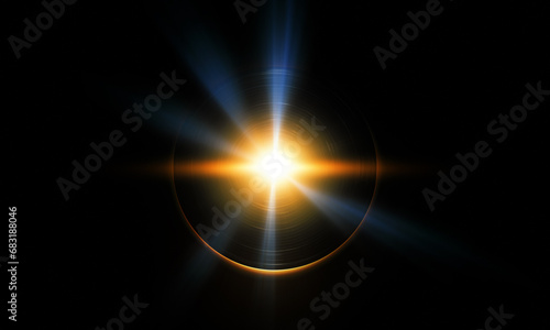 Light effect ray shining sun bright flash Special lens flare