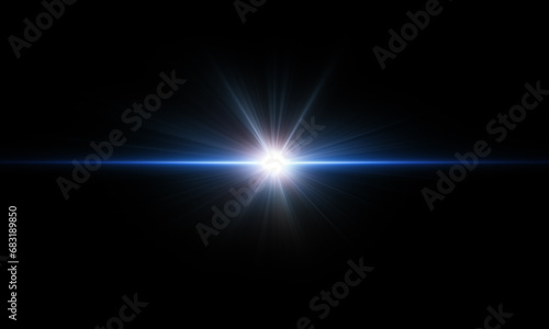 Light flare, Light effect, shining sun on black background