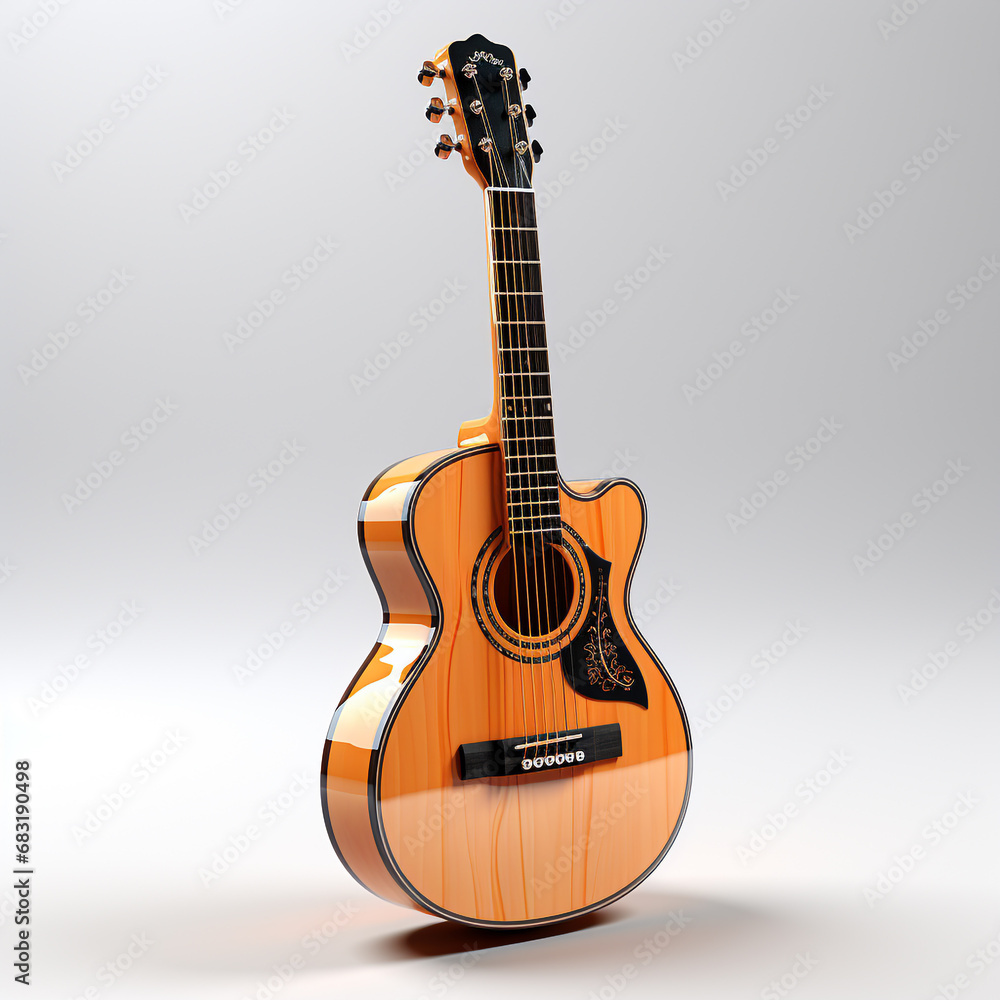 Obraz premium 3d model of guitar
