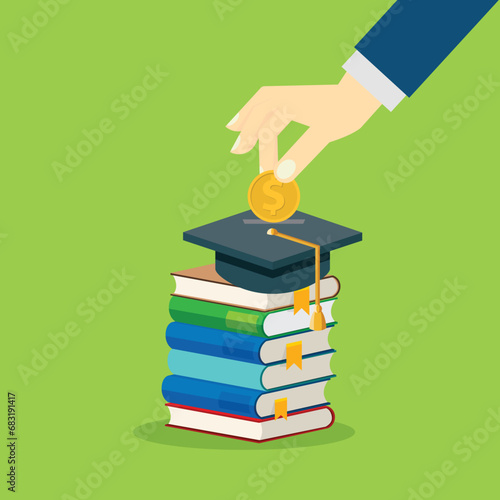 Investment in knowledge, student loan and scholarship 