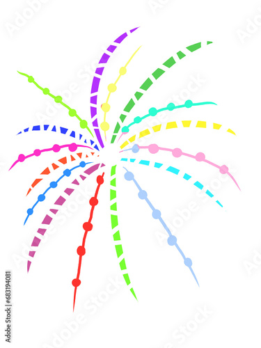 Fireworks of various color