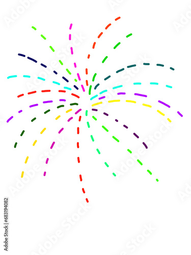 Fireworks of various color