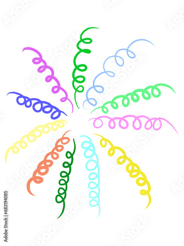 Fireworks of various color