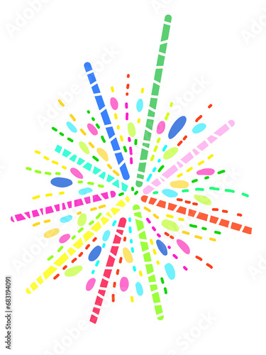 Fireworks of various color