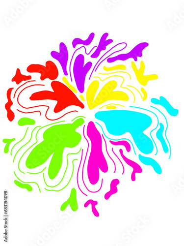 Fireworks of various color