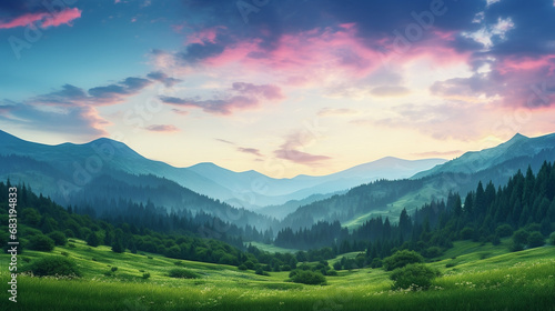 landscape with clouds HD 8K wallpaper Stock Photographic Image  © AA