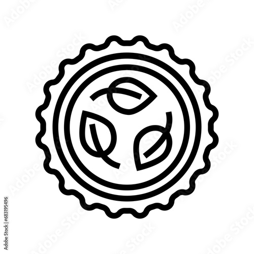 biodegradable product green living line icon vector. biodegradable product green living sign. isolated contour symbol black illustration