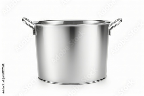 Stainless Steel Bucket Isolated on white