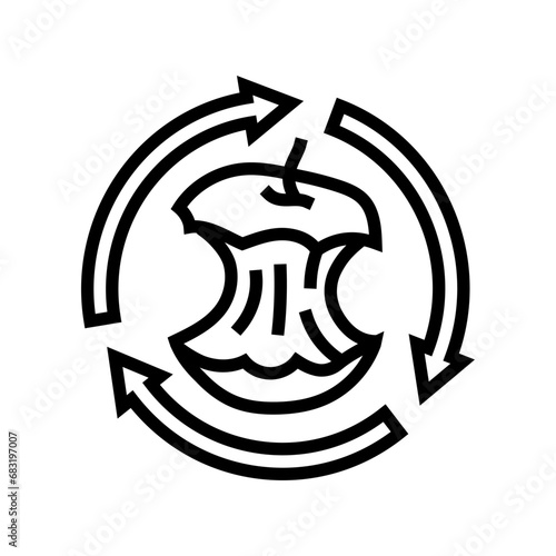 composting green living line icon vector. composting green living sign. isolated contour symbol black illustration