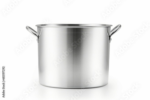 Stainless Steel Bucket Isolated on white