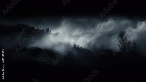 Time-lapse of clouds in the night isolated on white png transparent background