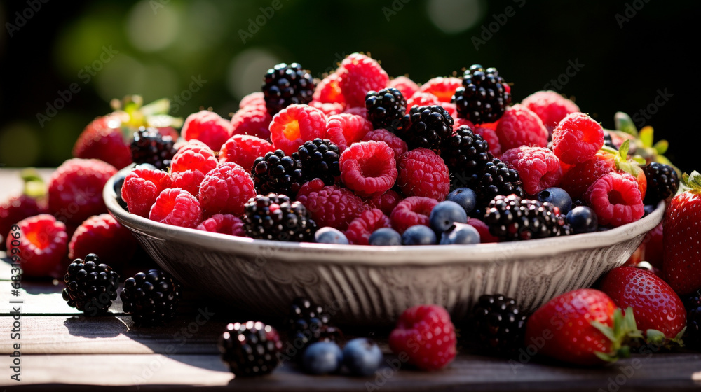 berries in a bowl HD 8K wallpaper Stock Photographic Image berries in a bowl HD 8K wallpaper Stock Photographic Image