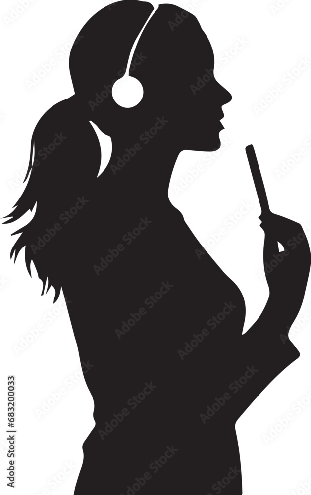 Silhouette of a person smoking a cigarette vector illustration