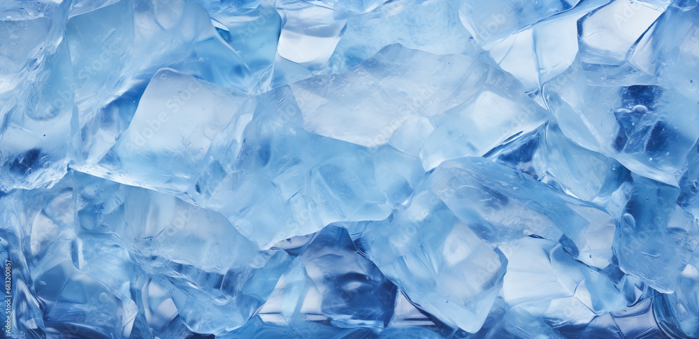 Closeup ice cube pattern texture background.cold drink and refreshment concepts