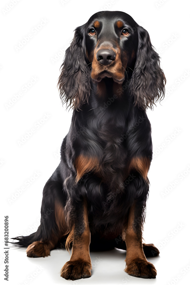 Dog Isolated on White Background - Generative AI Dog Isolated on White Background - Generative AI