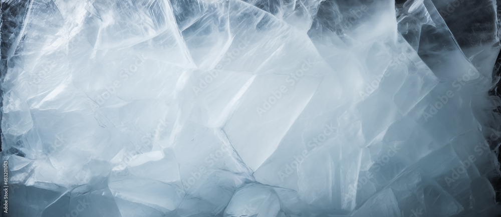 Obraz premium Closeup ice surface cracks or scratched texture background.cold frozen and freeze concepts