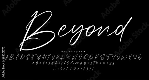 beyond font script vector lettering. Best Alphabet Alphabet Brush Script Logotype Font lettering handwritten