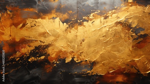 Captivating gold crumpled foil texture backdrop for design projects visual presentations. © Rozeena