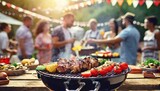BBQ Extravaganza: Delicious Grilled Feast Amidst Party Vibes