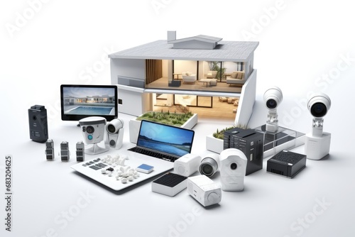 Futuristic Homestead: Explore the Home Automation Kit Wonders Isolated on Transparent Background