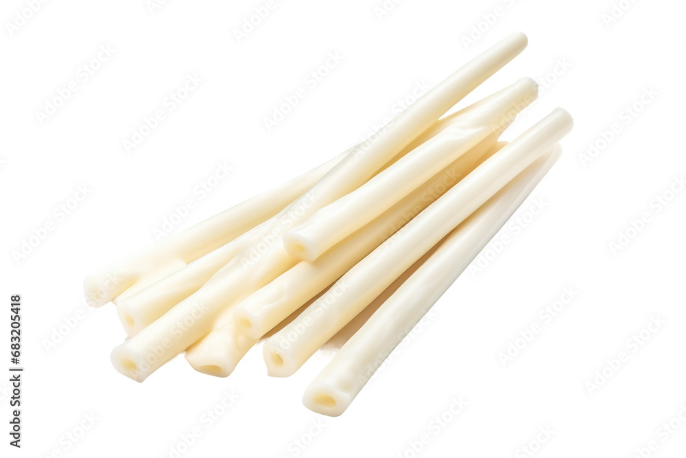 Gourmet Confection Perfection: Milky Sticks Isolated on Transparent Background