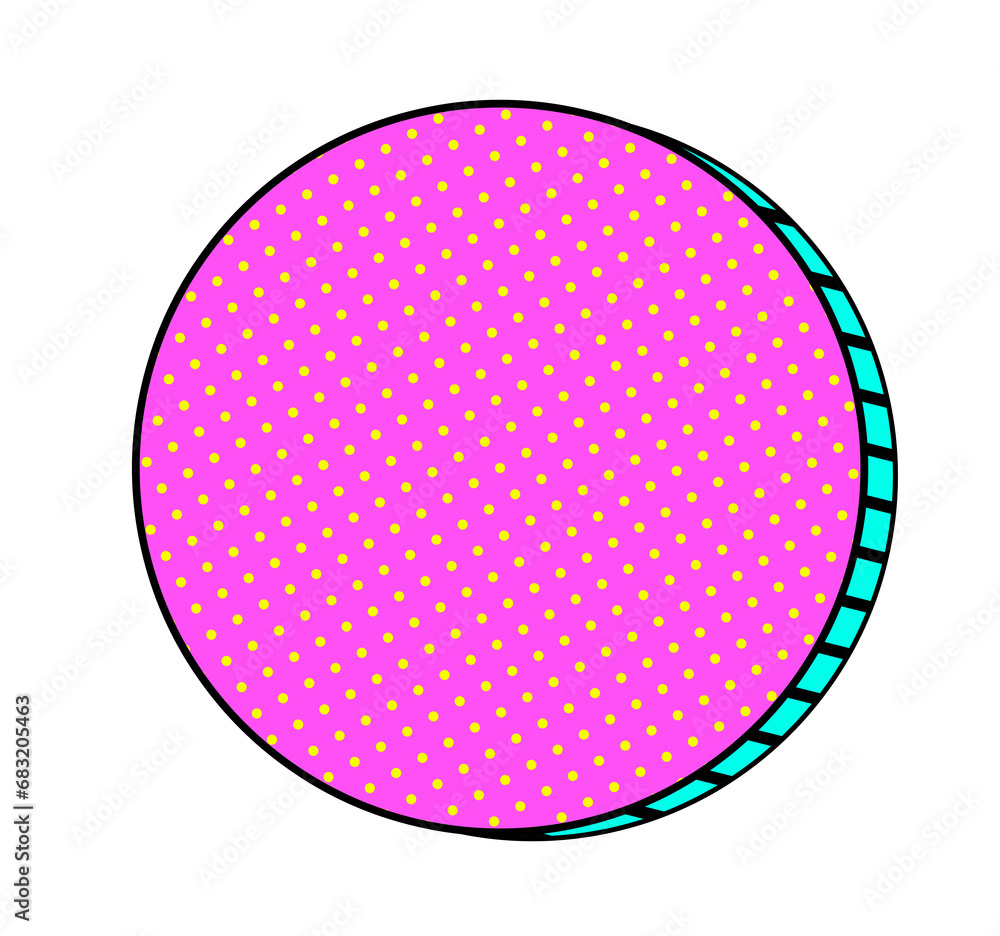 Abstract element cute comic pop-art retro 80s-90s style.