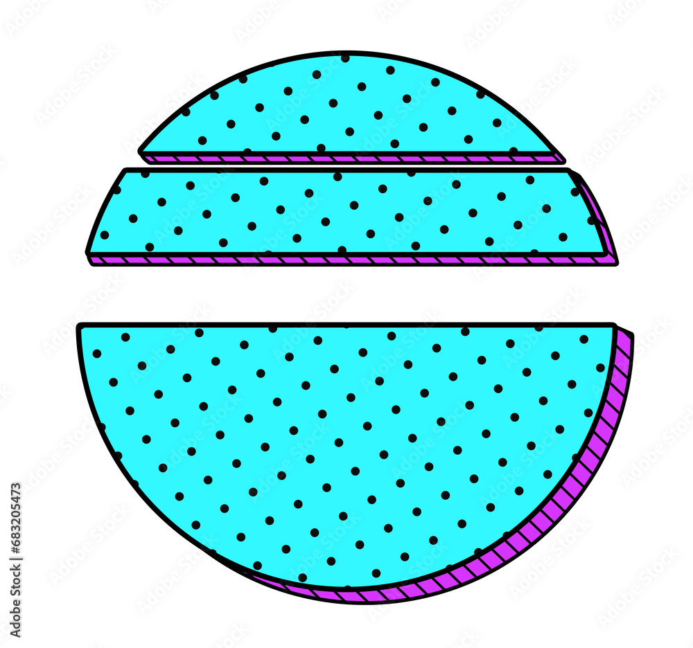 Abstract element cute comic pop-art retro 80s-90s style.