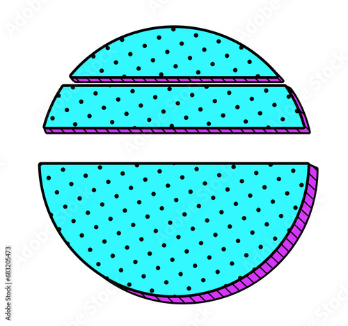 Abstract element cute comic pop-art retro 80s-90s style.