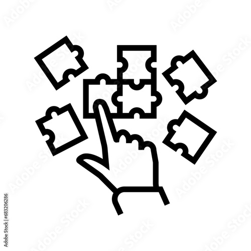 cognitive exercises occupational therapist line icon vector. cognitive exercises occupational therapist sign. isolated contour symbol black illustration
