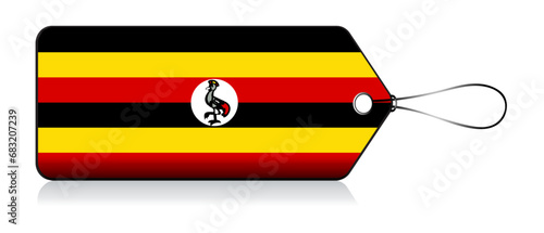 Free Download Uganda flag label, price tag of label made in Uganda - GFXLoad