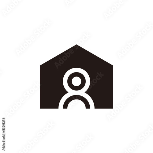 Iconic Home Logo. People's home logo in a minimalist and modern style