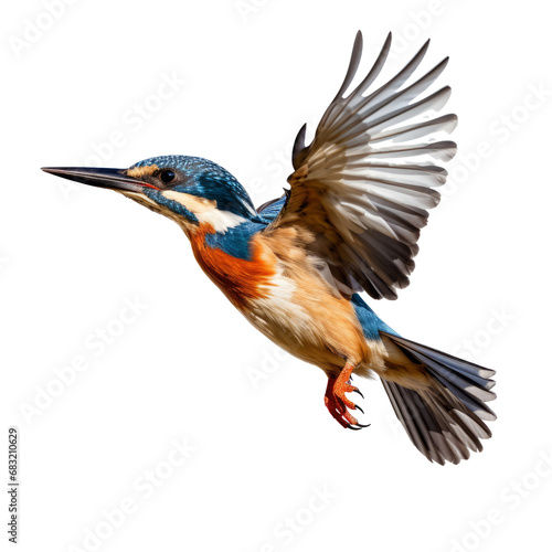 Flying kingfisher isolated png © JKLoma
