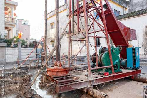 drilling rig for foundation digging horizontal composition