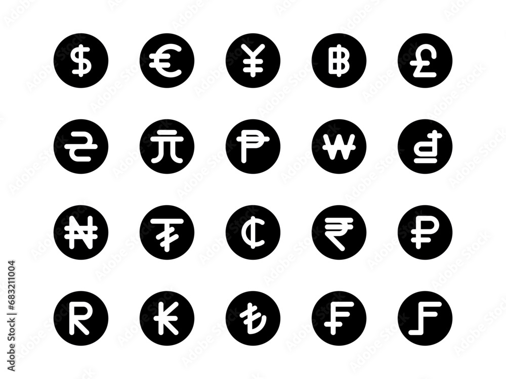 Currency Icon Set Circular Style. Finance and Exchange Rate Icons Collection, Perfect for Websites, Landing Pages, Mobile Apps, and Presentations. Suitable for UI UX. Currency Icon Set Circular Style. Finance and Exchange Rate Icons Collection, Perfect for Websites, Landing Pages, Mobile Apps, and Presentations. Suitable for UI UX.