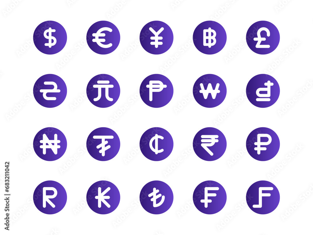 Currency Icon Pack Gradient Circular Style. Finance and Exchange Rate Icons Collection, Perfect for Websites, Landing Pages, Mobile Apps, and Presentations. Suitable for UI UX. Currency Icon Pack Gradient Circular Style. Finance and Exchange Rate Icons Collection, Perfect for Websites, Landing Pages, Mobile Apps, and Presentations. Suitable for UI UX.