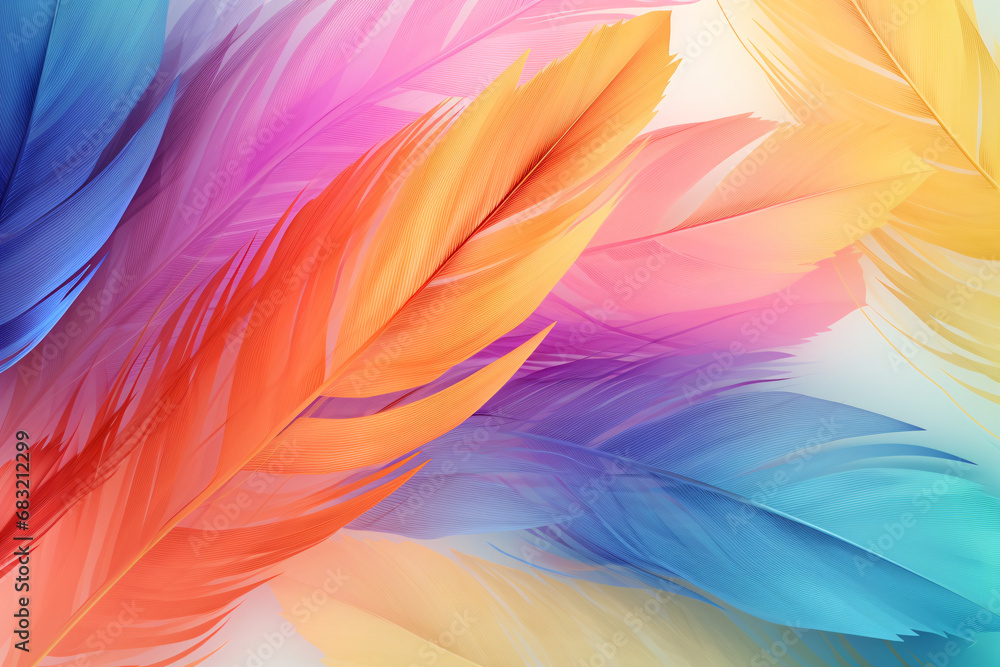 Colorful Bird Feathers Background Texture Colorful Bird Feathers Background Texture