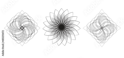 Photography Spirography Effect for background isolated vector illustrationPrint