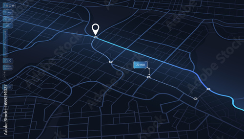 Isometric abstract map background. Colorful abstract lines and geometric shapes for dynamic cartographic texture. for web design, presentations, and advertising projects. Vector illustration.