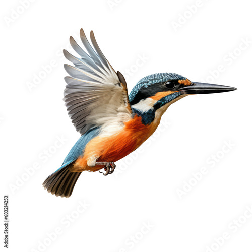 Flying kingfisher isolated png © LomaPari2021