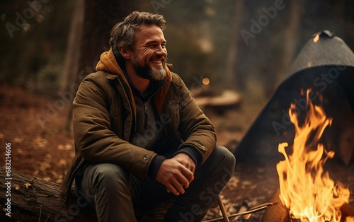 Enjoying Campfire Warmth © Umar