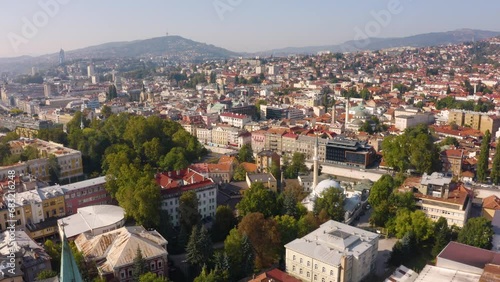 Wallpaper Mural Urban landscape of Sarajevo. Aerial view Torontodigital.ca